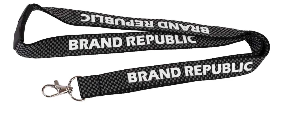 Chess Pattern Lanyards with 3D Logo - Thumbnail 2
