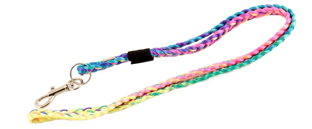 Colourful Tubular Lanyard with PU - Style 2 - Thumbnail 4