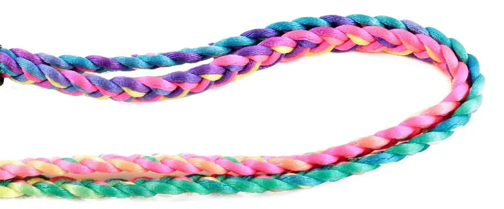 Colourful Tubular Lanyard with PU - Style 2 - Thumbnail 5