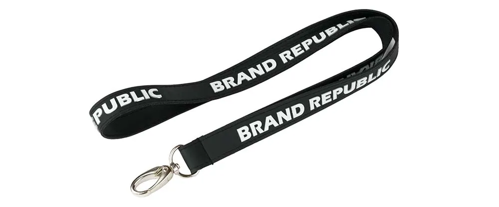 PU Leather Lanyards with 3D Logo - Thumbnail 3